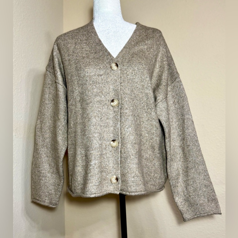 Member's Mark Women's V-Neck Cardigan large  Toasted Heather